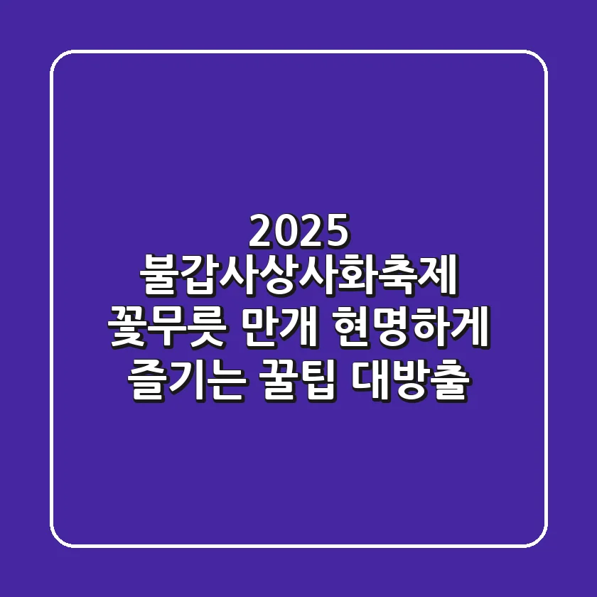 2025 불갑사상사화축제, 꽃무릇 만개 현명하게 즐기는 꿀팁 대방출