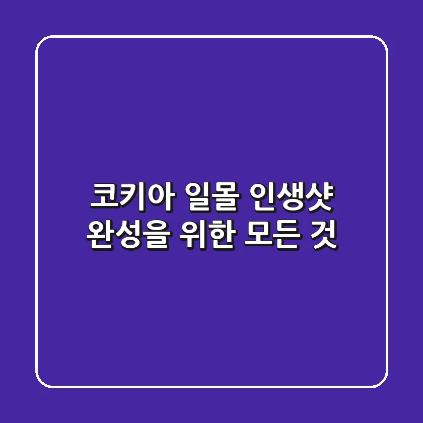 코키아 일몰, 인생샷 완성을 위한 모든 것